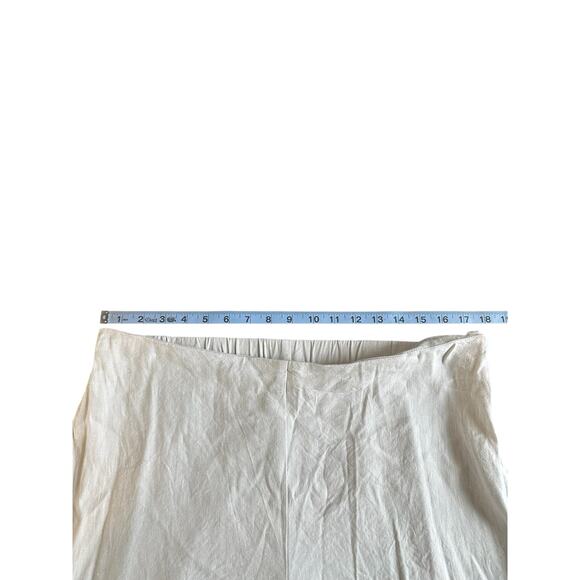 J. Jill Linen Stretch Light Gray Lagenlook Coastal Grandma Cropped Pants Large - Picture 9 of 12